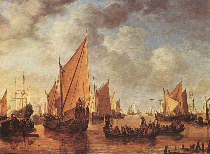 Simon de Vlieger Visit of Frederick Hendriks II Sweden oil painting art